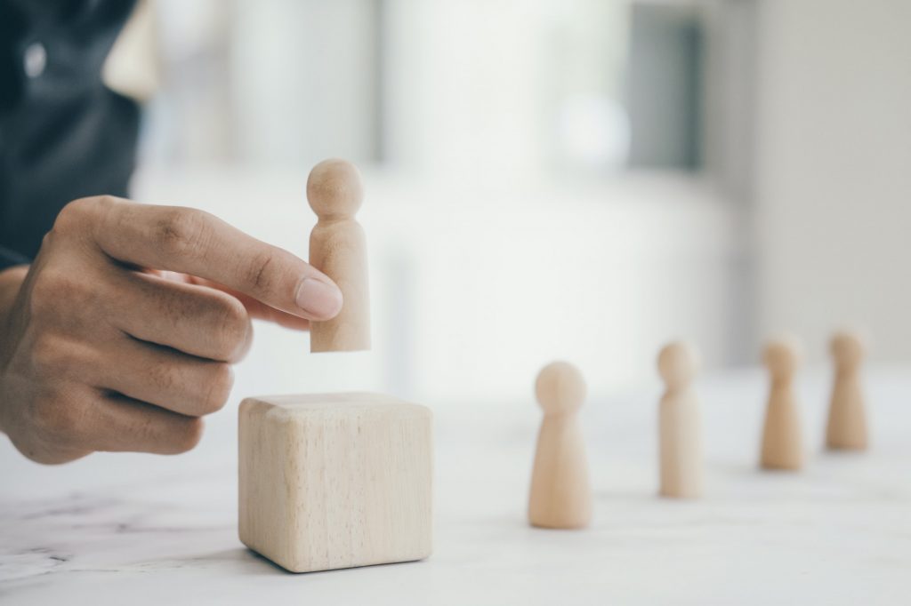 Business concept of successful team leader and human resource
